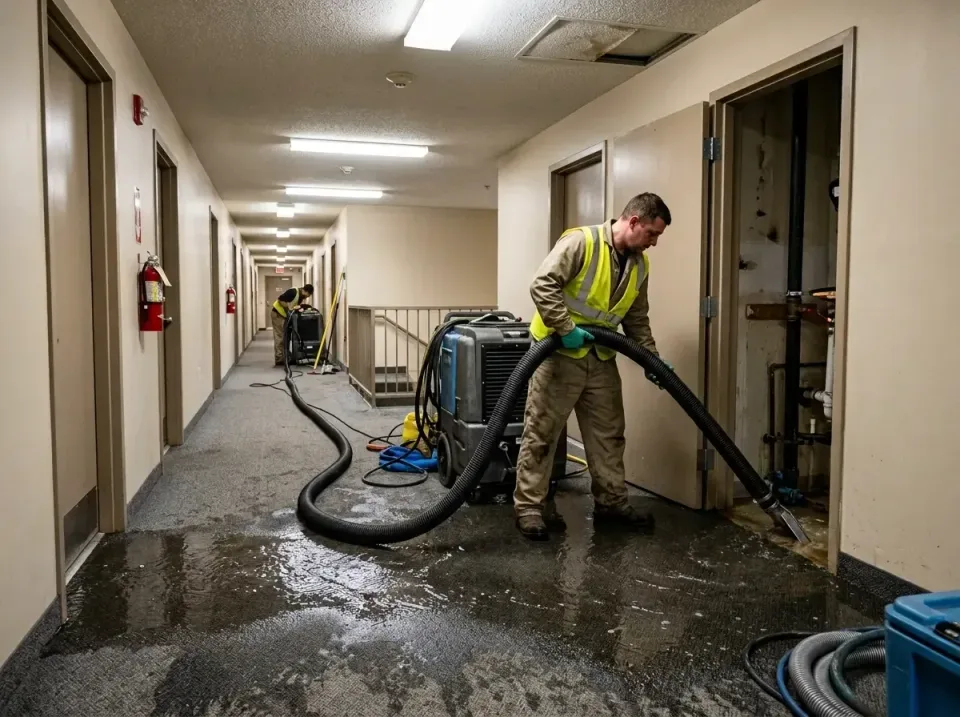 multi-unit-apartment-hallway-f-005 — frequently asked questions, Emergency Burst Pipe Water Extraction & Removal in Adamsvil…